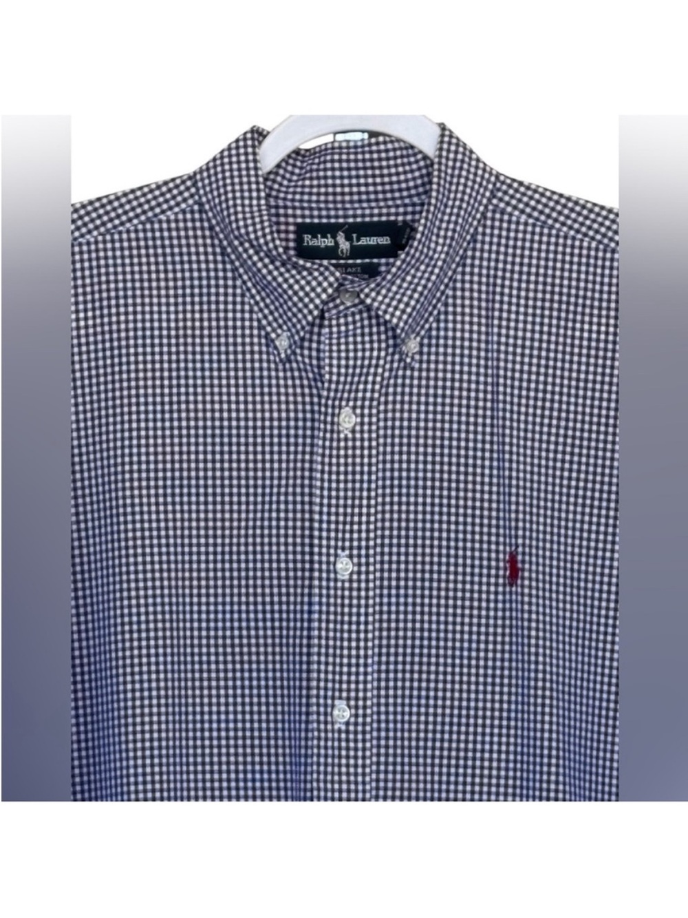 Ralph Lauren Checkered Print Blake Button Down Shirt Size XL